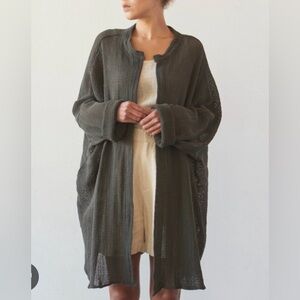 Black Crane Square Shirt - Green Black